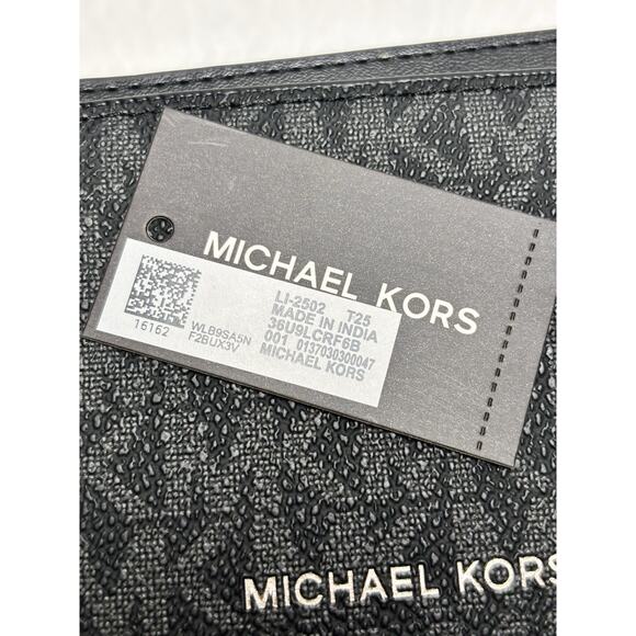 Michael Kors 2 Piece Cooper Logo Passcase Adm/PL Blue Wallet MSRP $198 NEW - Picture 10 of 15